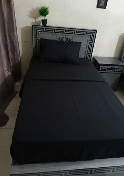 Bed Set Gray and black
