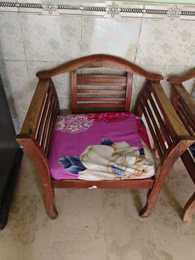 wooden 5 seat sofa