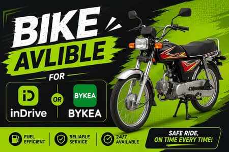 bike avlible for indrive or bykia