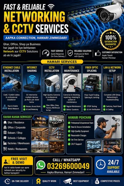 INTERNET SHARING CCTV INSTALLATION MAINTINANCE