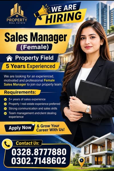 Need female for property business