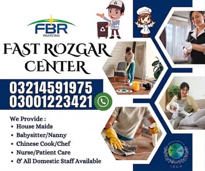 House Maids, Cook chef , Driver, Babysitter, Nurse all domestic staff