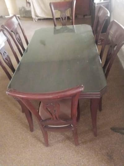 6seater dining table and chairs
