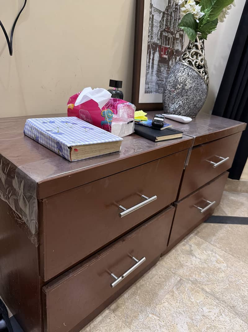 king bed with side table mirror dressing table full bed set 4