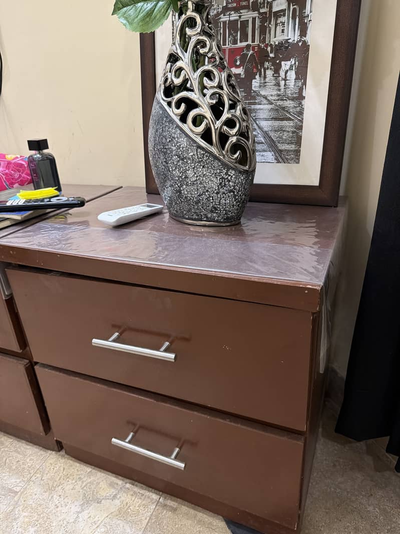 king bed with side table mirror dressing table full bed set 5