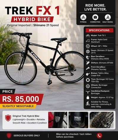 trek Fx hybrid bicycle
