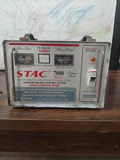 STAC 7000 Watts Stabilizer (Heavy Duty / Pure Copper)