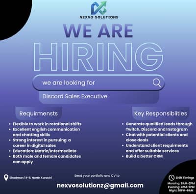 We Are Hiring Twitch/Discord Sales Executive