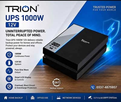 Trion UPS 1000W 12V Pure Sine Wave Digital Display
