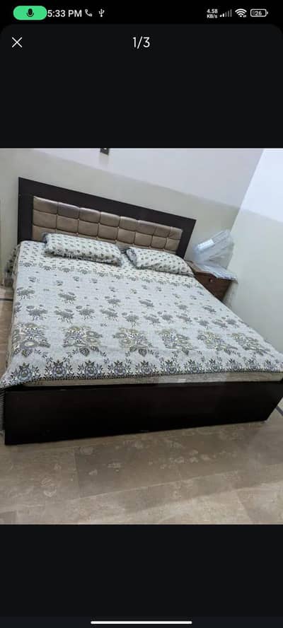 bed with mattress