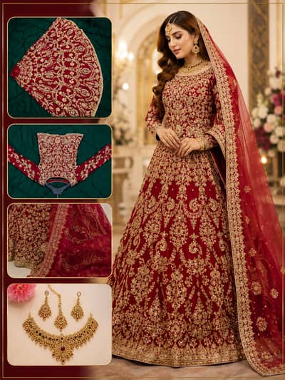 Bridal Dress | Wedding Dress | Bridal Lehnga| Barat Dress | Bridal Mus
