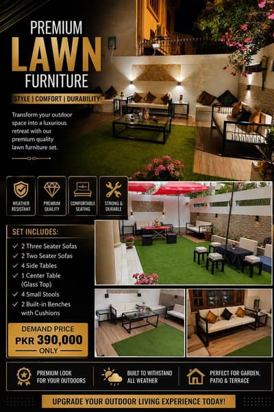 Wrought iron (heavy gauge) powder coated  furniture