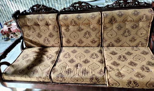 Original Sheesham Wood Sofa Set - 5 Seater for sale
