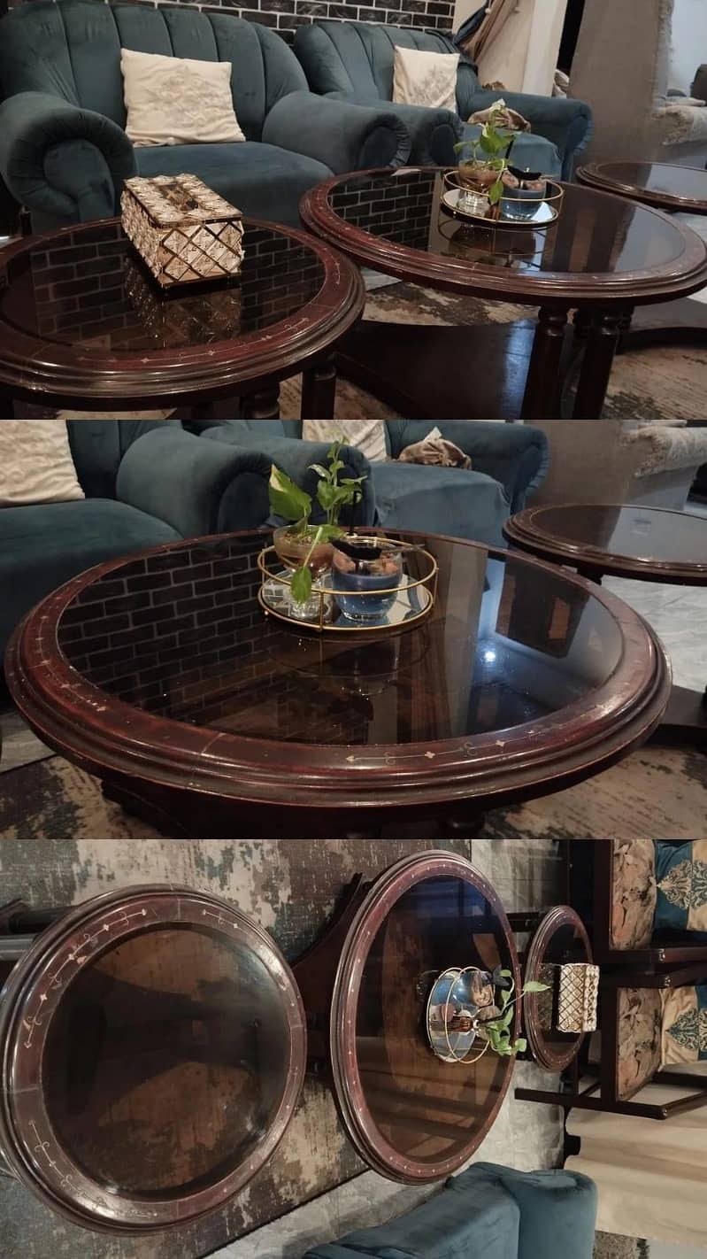 4 seater Dining table and round table sets 1