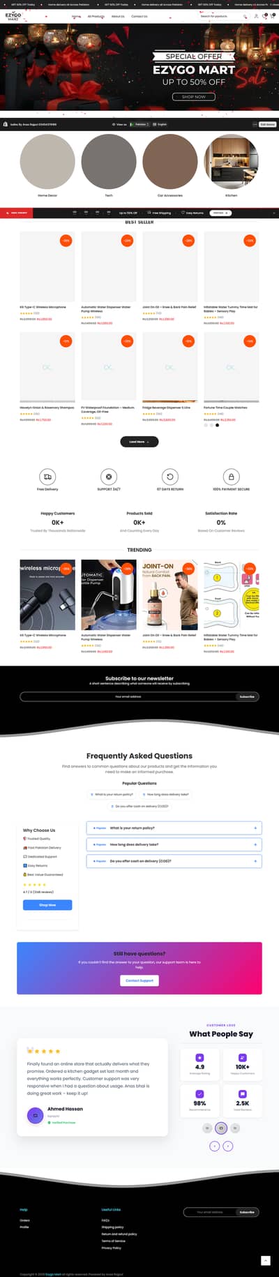 Shopify Store *EZYGO MART* for sale