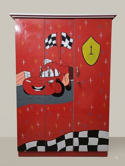 *FOR SALE: Kids 3-Door Cupboard - Lightning McQueen Theme *