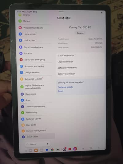 Samsung tab s10 fe 8GB 128GB