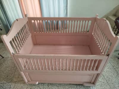Solid wooden baby cot