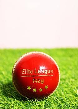 MA Sports Elite League Red Leather Cricket Ball (142g) - Premium Quality