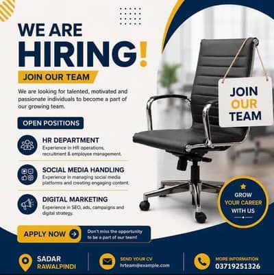 urgent staff required for office work drop your CV  nmbr:03327776886