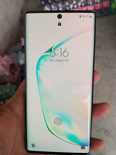 Samsung Mobile Note 10 5G 12/256 GB Sim working Glass break only