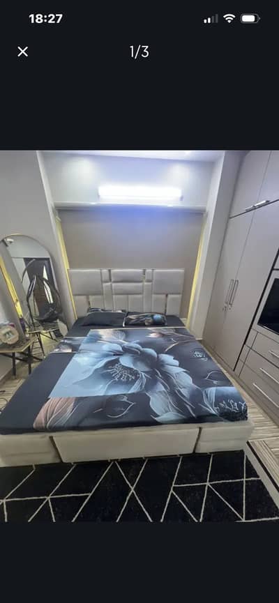 Bed with dresser