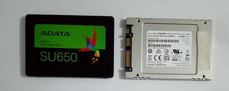 2 SATA SSDs - ADATA & Toshiba