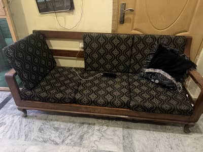 wooden sofa