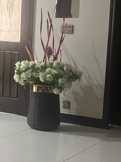planter with flowers