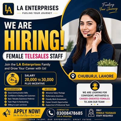 Female Telesales Staff Required | Sales Jobs | Urgent Hiring Female