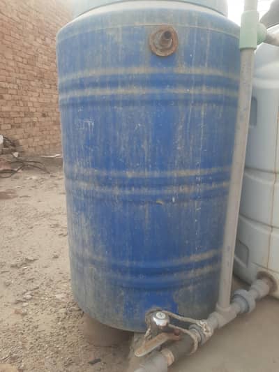 water tank with tap