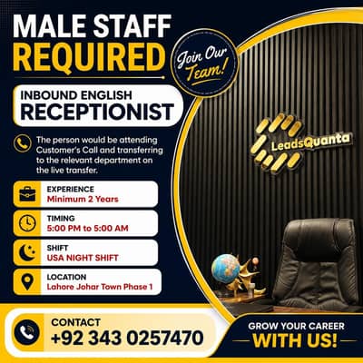 Inbound English Receptionist