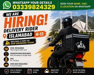 Delivery Rider Needed in H-13