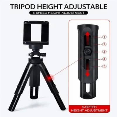 mobile phone stand black adjustable tripod for outdoor use RS 1000