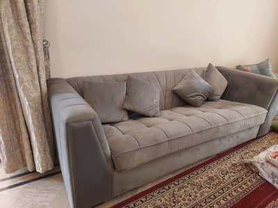 Modern Designer Style Premium Velvet 5-Seater Sofa Set at low price