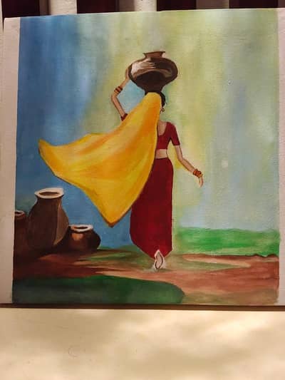 Handmade Traditional Woman Painting – Original Artwork