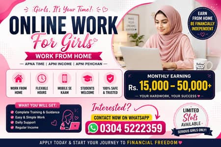 online work for girls