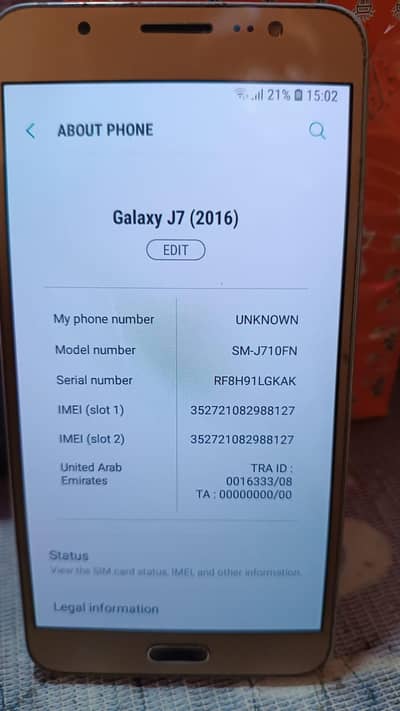 Samsung Mobile J7 (2016)