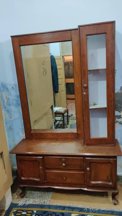 2 door showcase and 1 dressing
