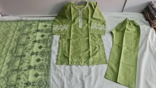 Cotton Lawn Embroidered 3Pcs Set