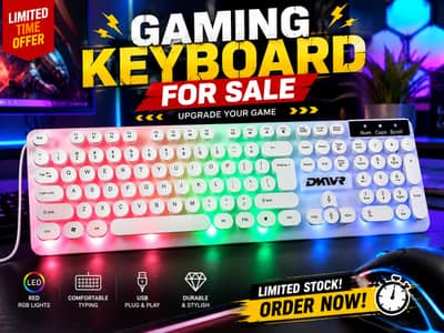  ROUND-KEY GAMING KEYBOARD FOR SALE  | RGB LIGHTS  | LIMITED TIM