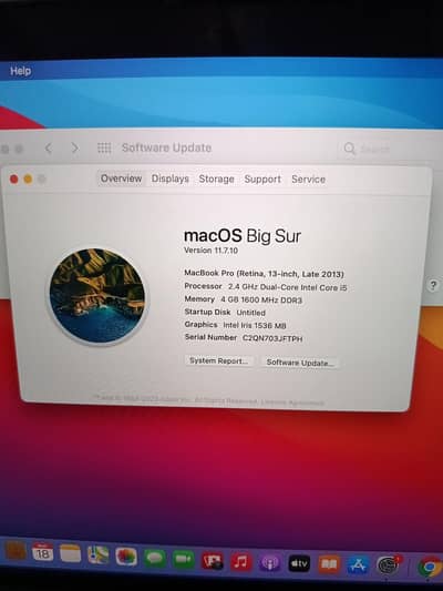 Macbook pro retina corei5 4gb
