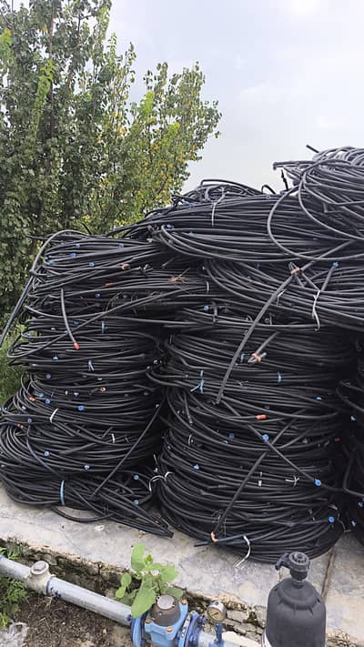 Used 20-Acre HDPE Drip Irrigation Lateral Pipes & Axios Drippers
