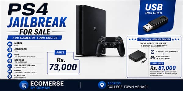 PS4 Jailbreak for sale | USB Included | Add Games of Your Choice