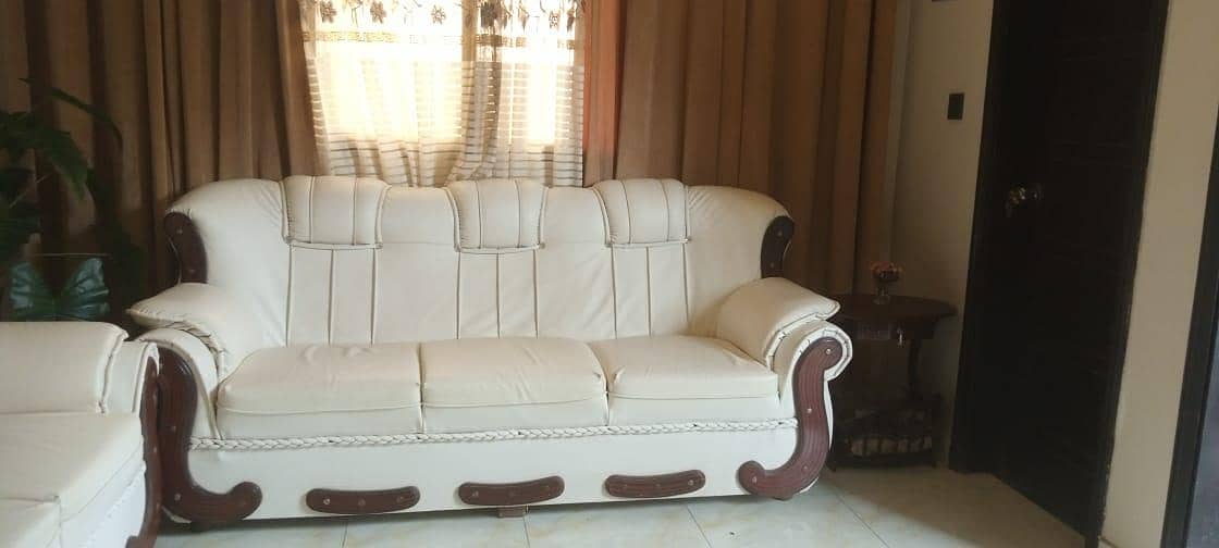 off white leather sofa set 0