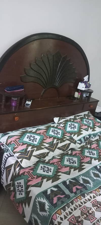 wooden bed