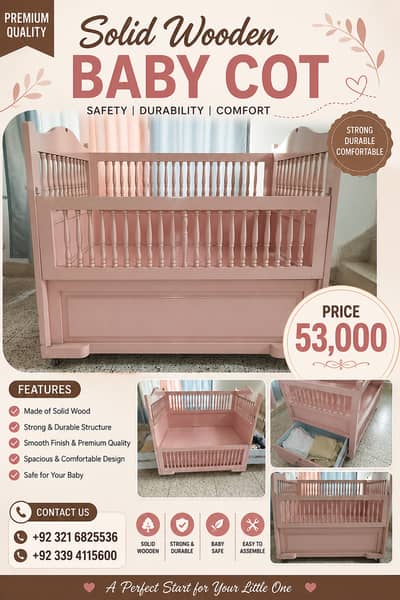 Kids Cot/ Baby Cot/ Crib/ Bassinet/ Kids Bed/ Kids Furniture