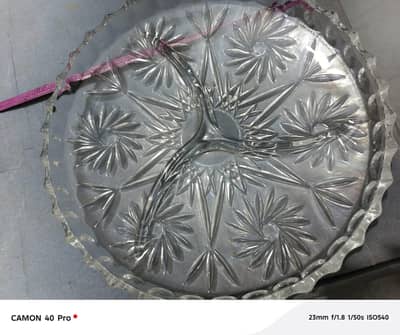 Glass platter 1pc (Large)