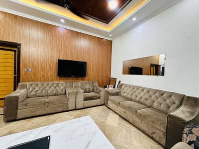 6 Seater Softa Set in Two Tone Velevet