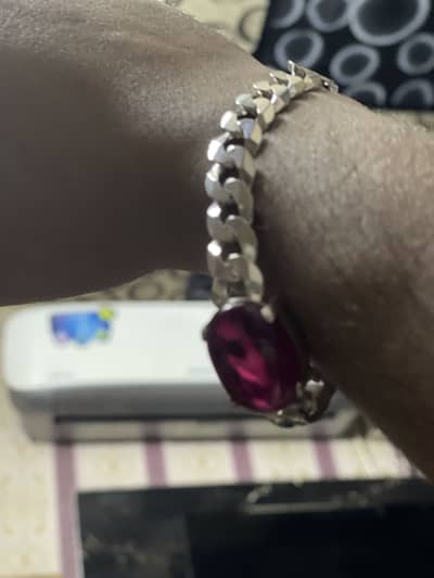Brand New Silver Braslate with Anari yakoot irani